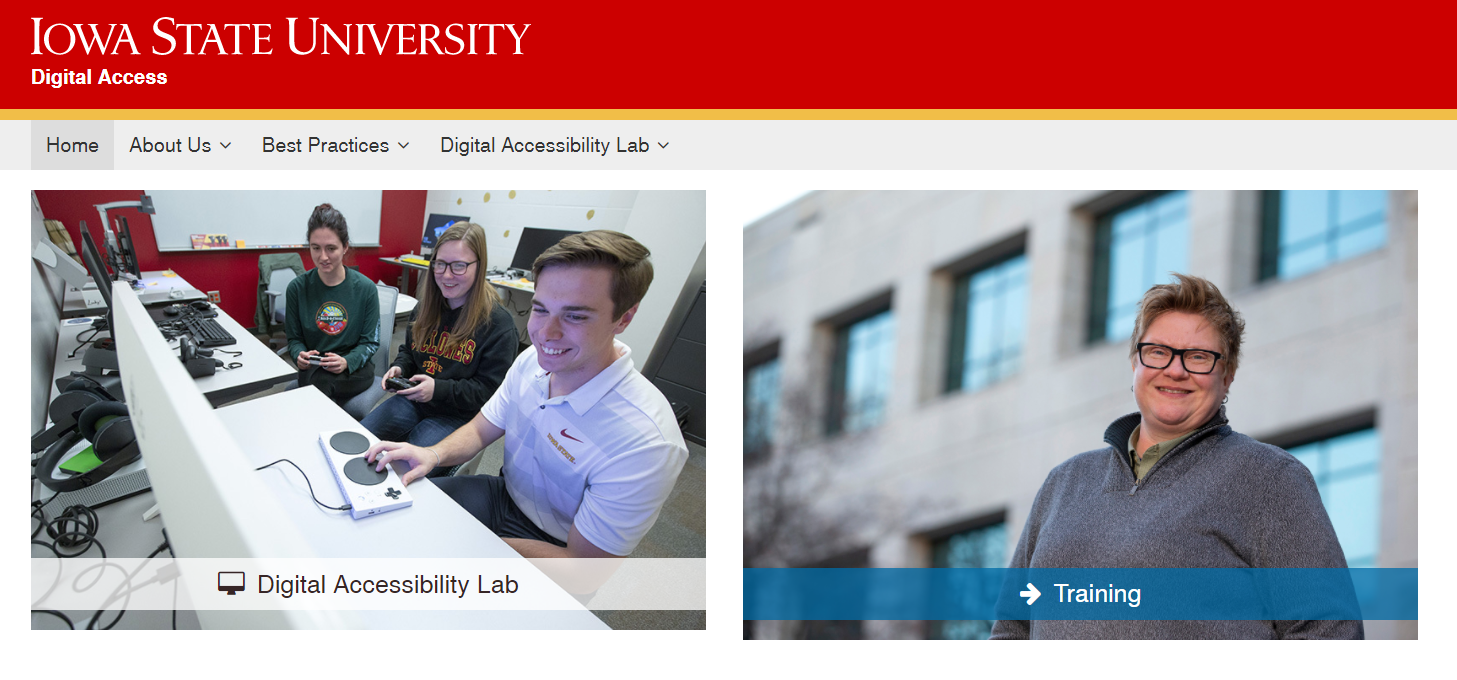 The updated digitalaccess.iastate.edu landing page, currently under construction